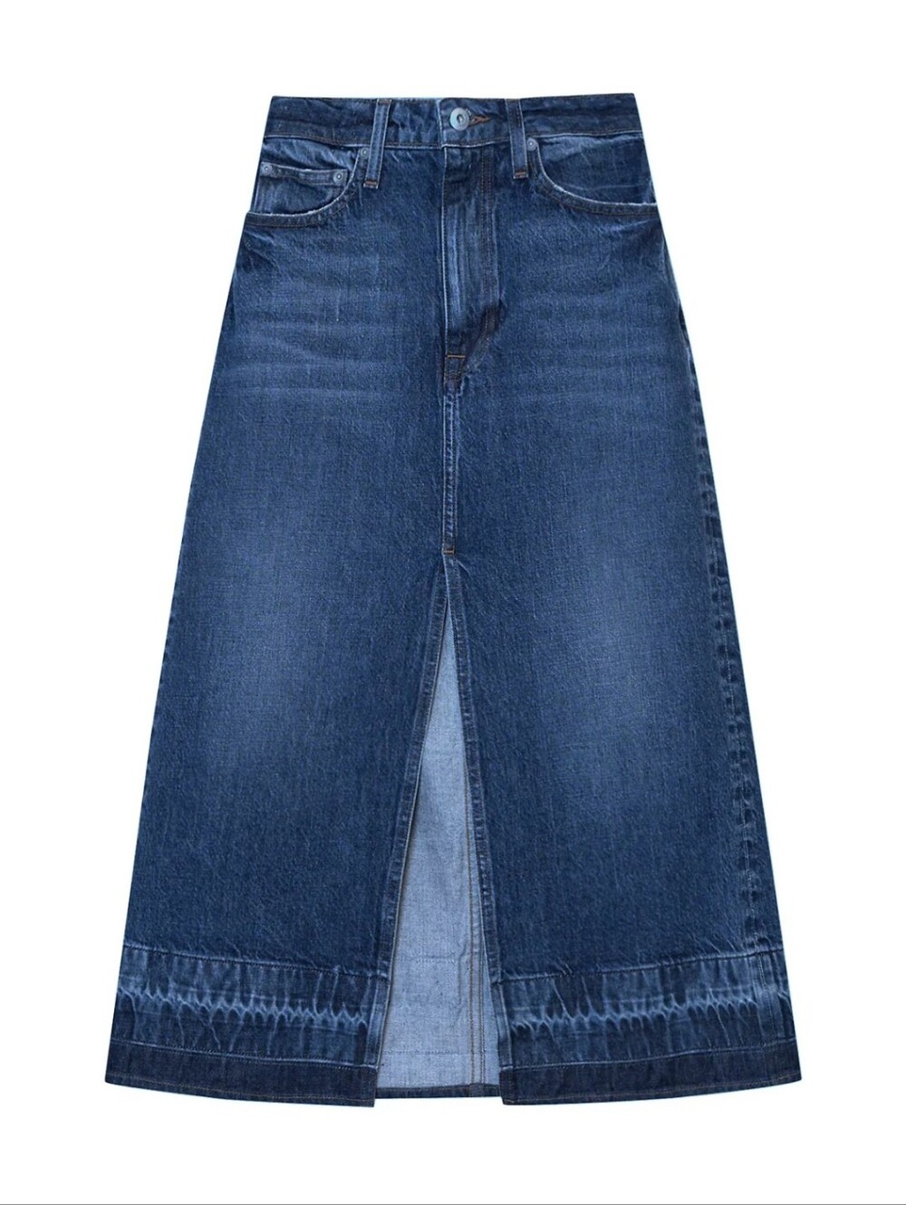 Simkhai Women's Della Midi Skirt in Coronado Denim Wash Size 28